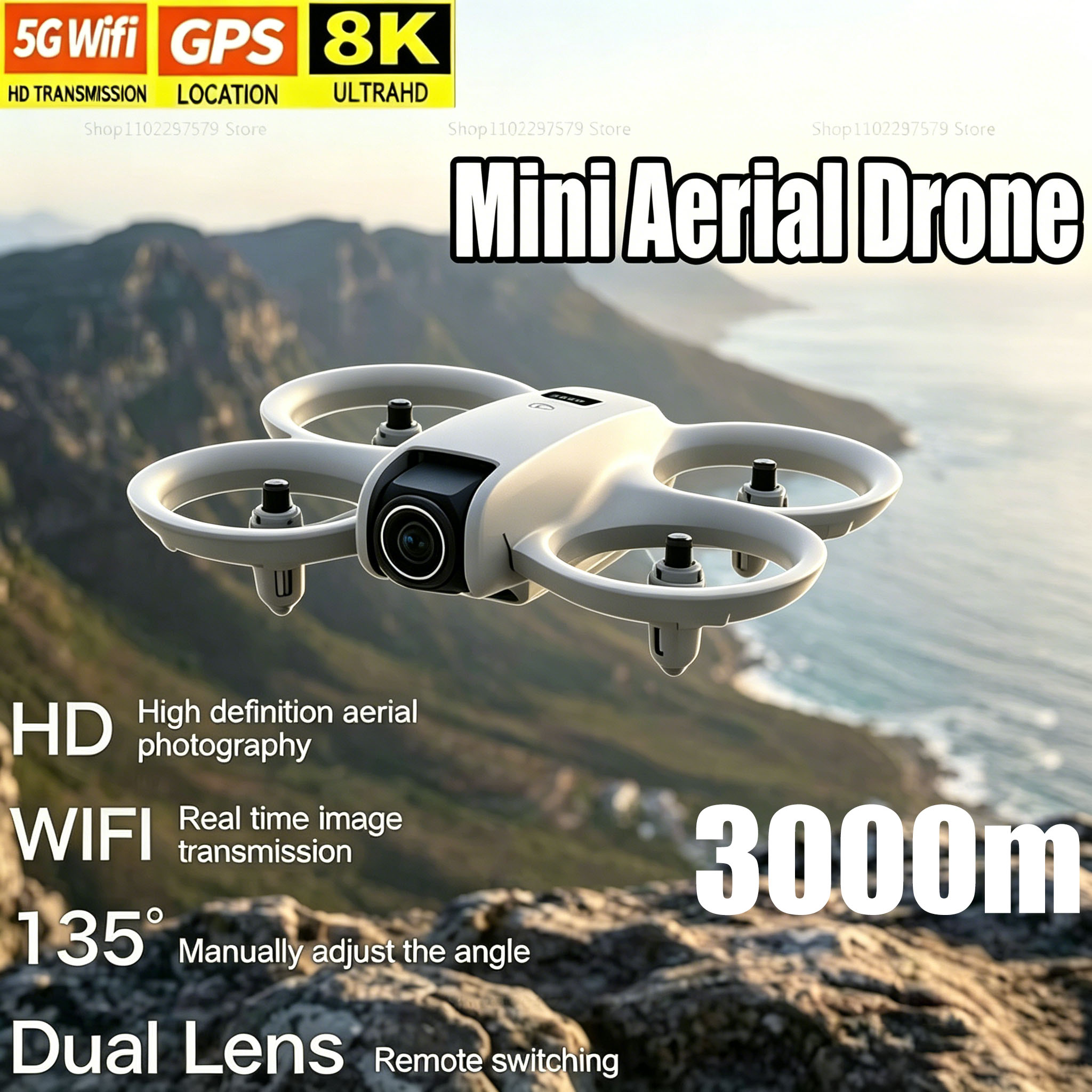 Rc Drone Uav - Mini-Drohne mit 8K HD-Kamera FPV Faltbarer