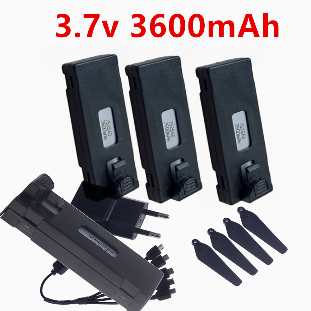 Drone Rc S1S - Verbesserte 1800mAh 3600mAh 3,7V Drohnenbatterie für