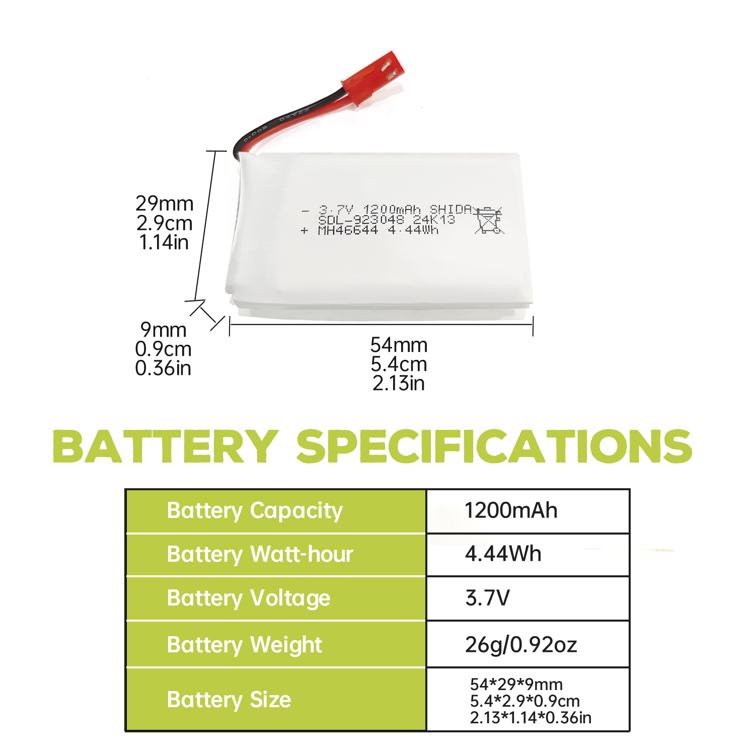 5PCS 3,7 V 1200mAh 30C JST Ste – Drone Mjx Rc Bewertung und Preis