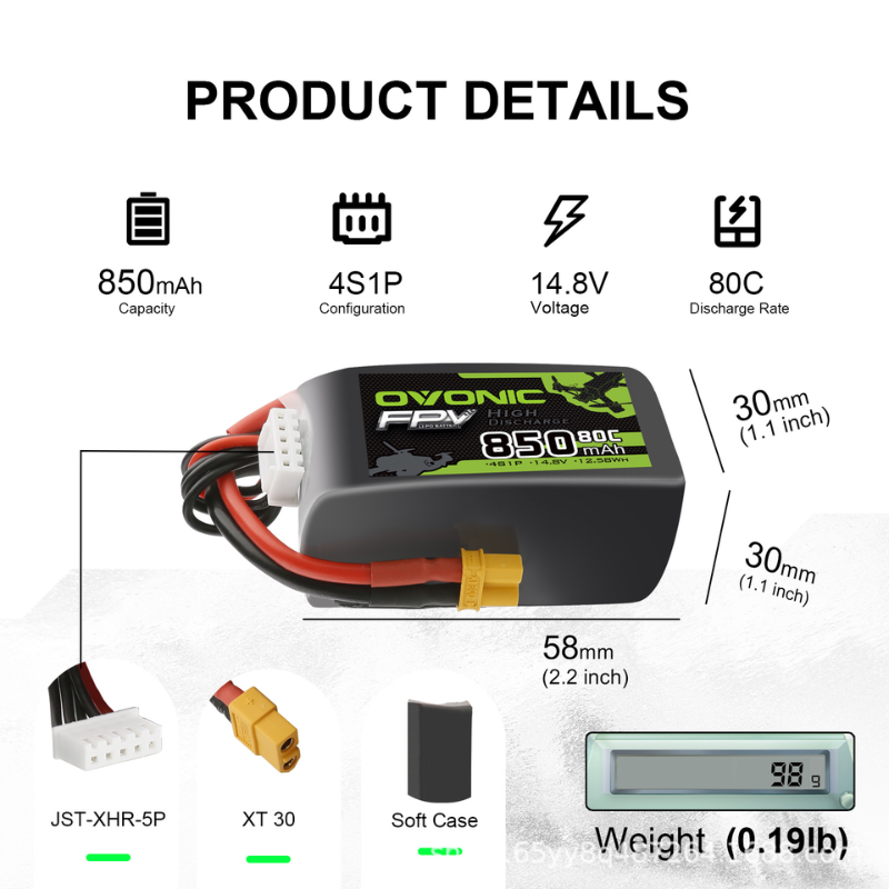 OVONIC 4S 14,8V 850mAh 80C LiP – Drone Zll Rc Bewertung und Preis