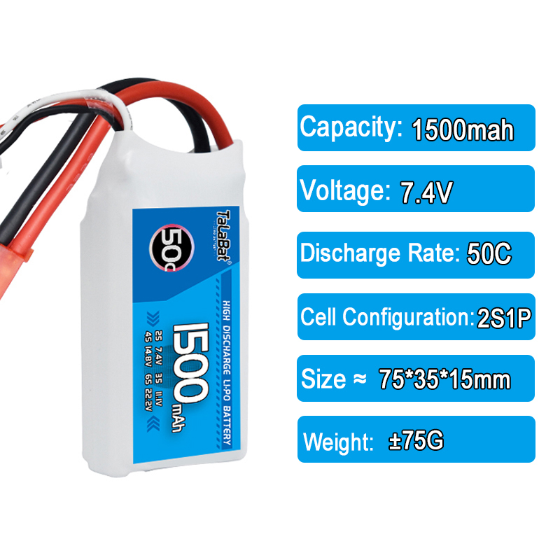 3Pcs TalaBat 50C 1500mAh 7,4 V – Drone Zll Rc Bewertung und Preis